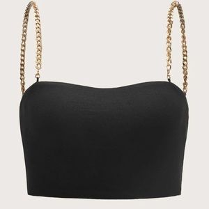 chain strap crop cami top